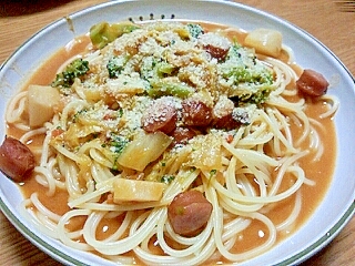 冬野菜のトマトスープスパゲティ レシピ・作り方